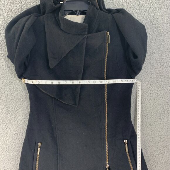 Mike Gonzalez Womens Coat Jacket Wool Blend Silk Lining Small Black - Picture 5 of 16